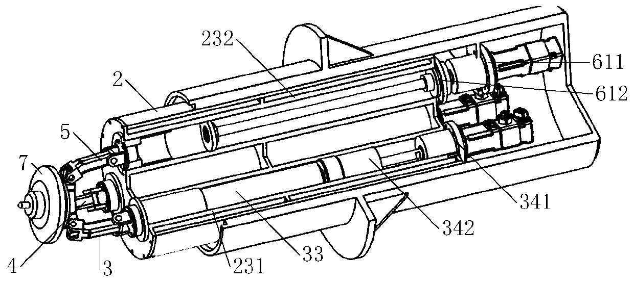 Two-rotation and one-move series-parallel parallel driving swing head mechanism with follow-up constraint