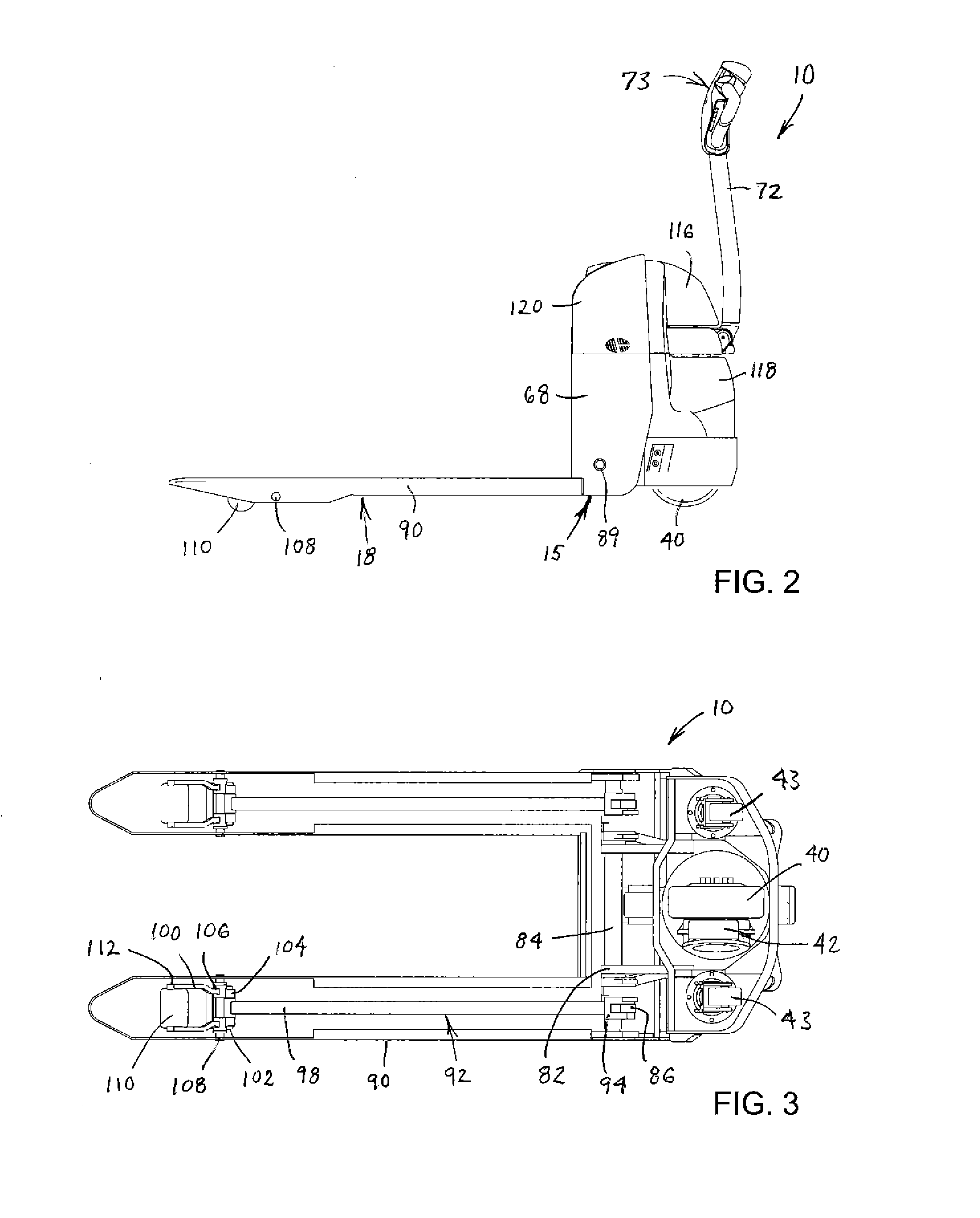 Powered pallet truck