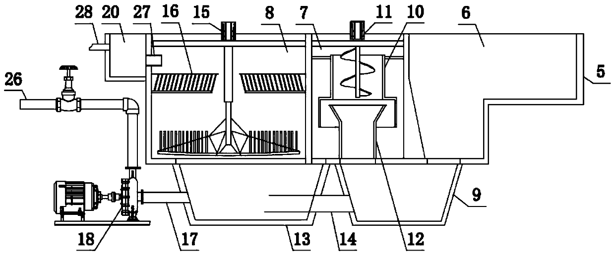 Efficient desilting device for water conservancy river channel project treatment