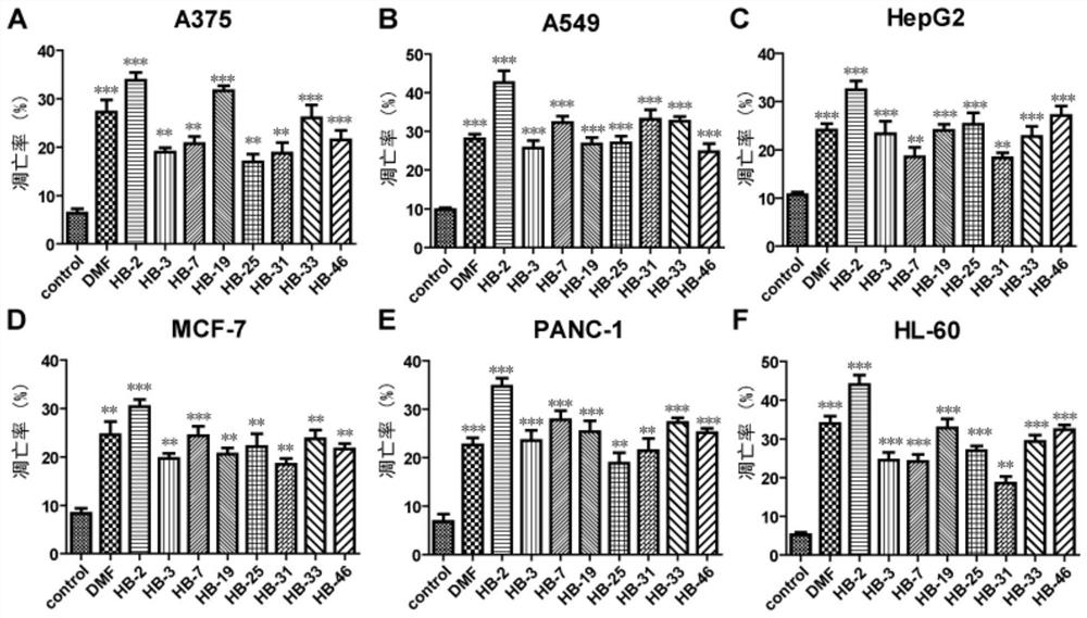 Application of quinone chalcone compound in the preparation of antitumor drugs