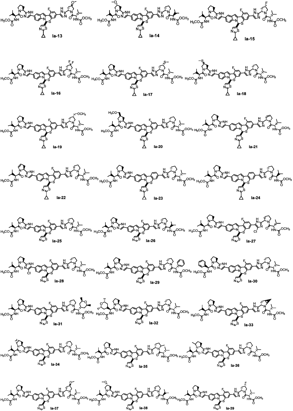 Compounds for inhibiting HCV (hepatitis C virus), pharmaceutical composition and application of compounds or pharmaceutical composition