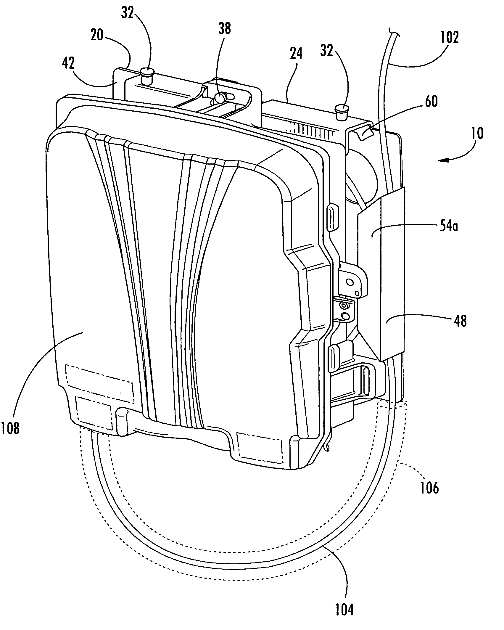 Fiber optic drop cable slack storage receptacle