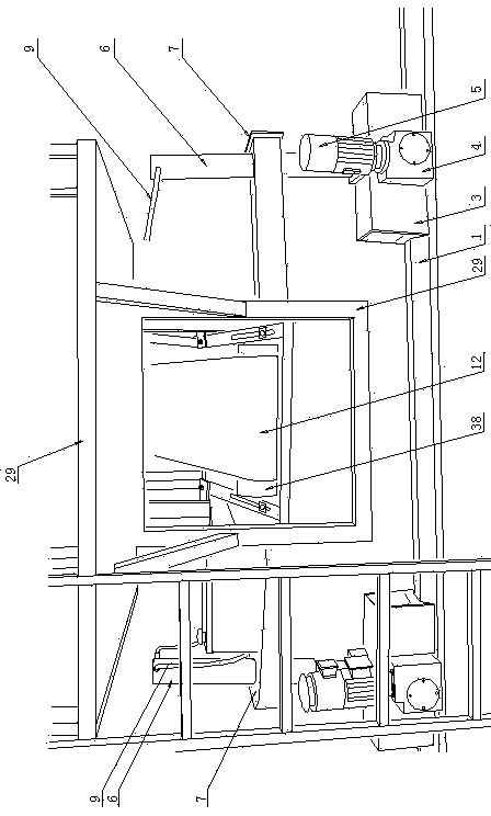 Large channel side slope bed course spreading machine