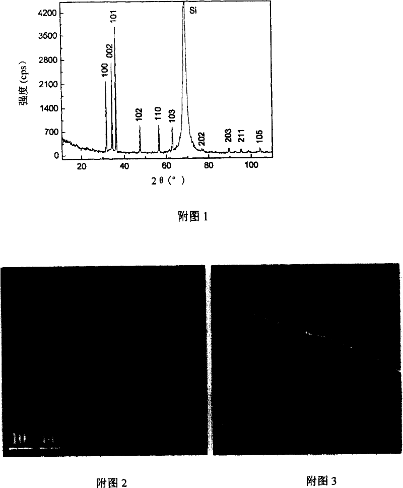 Method of preparing room temperature ferromagnetism Zn(1-X)Mn(X)O diluted magnetic semiconductor nano-line