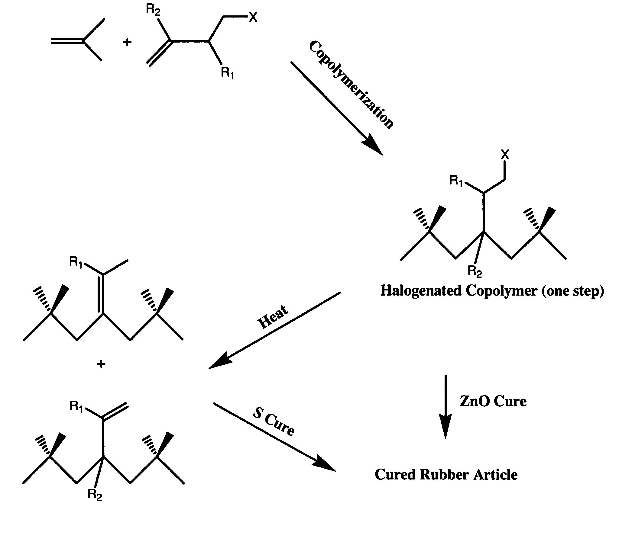 Co-polymerization of an isoolefin with a halogenated co-monomer