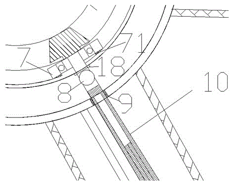 Forage tumbling device that shakes off forage and has separate hooks