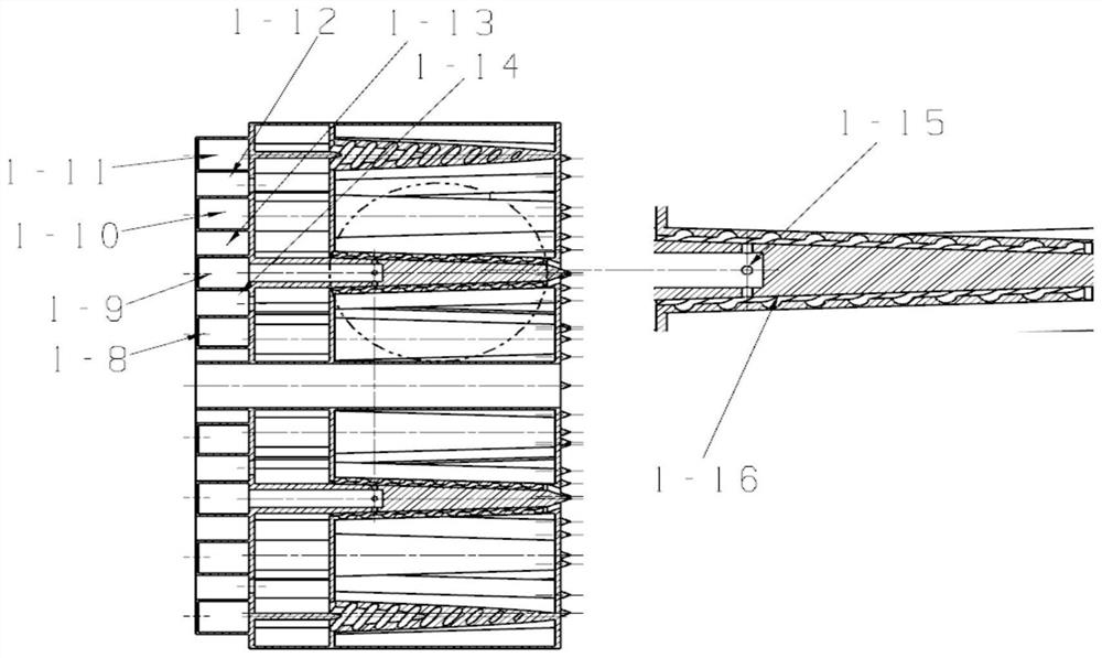 High-efficiency low-emission combustion chamber head capable of premixing hydrogen