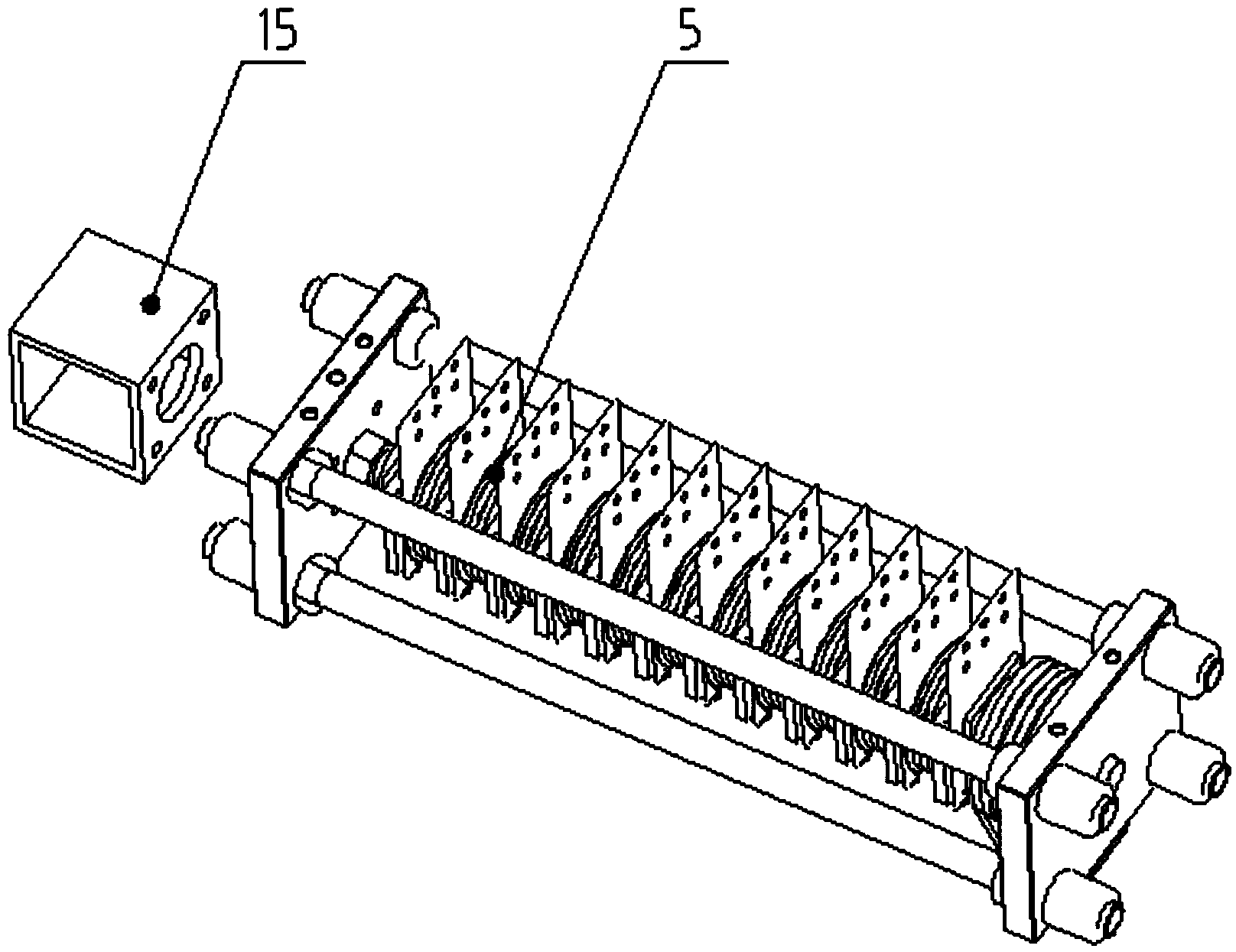 Horizontal directly-linked thyristor valve block