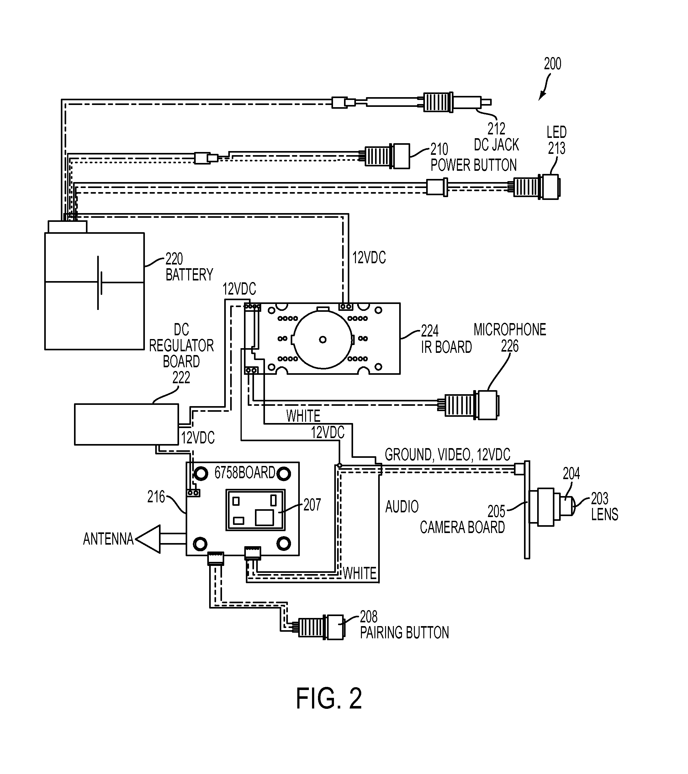 Monitoring system and method including selectively mountable wireless camera