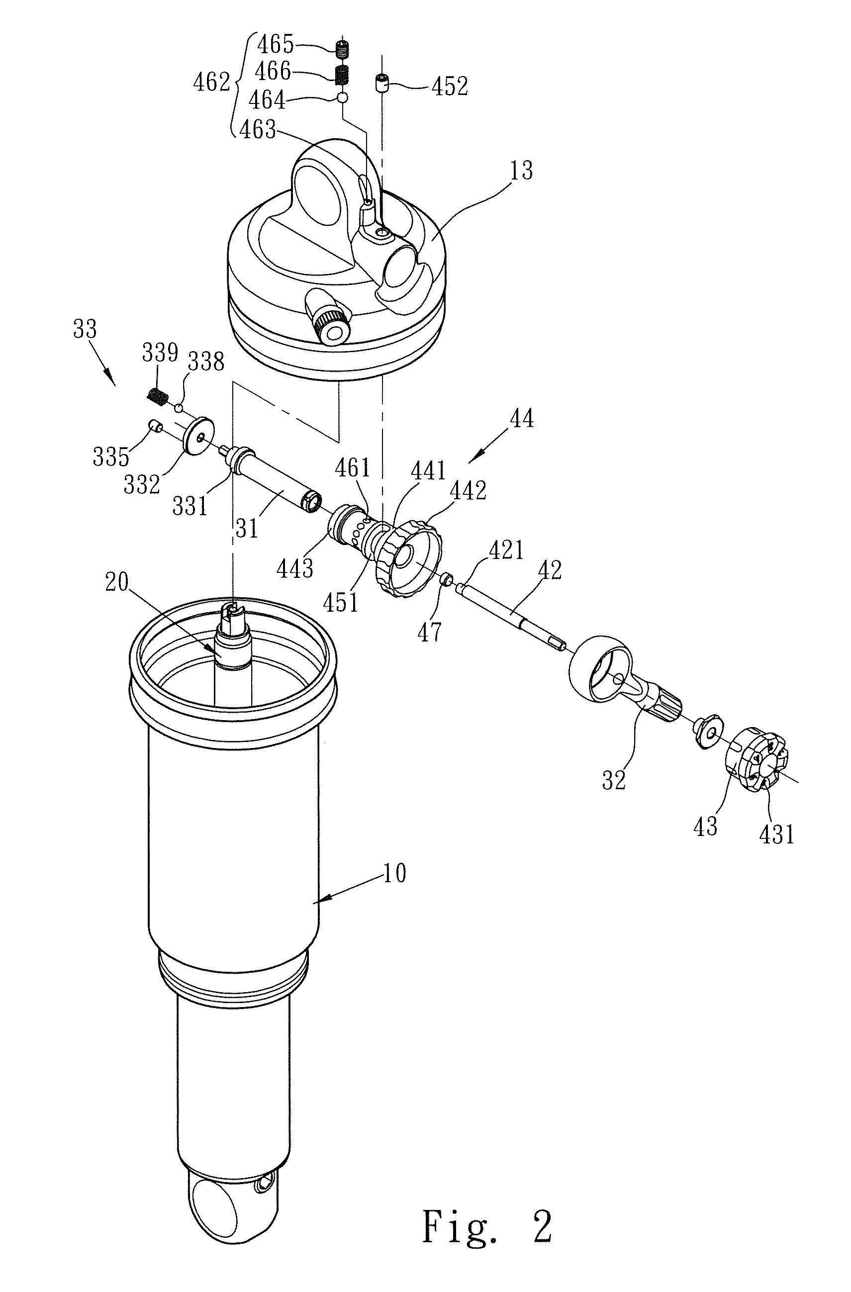 Co-axial adjustable damping assembly