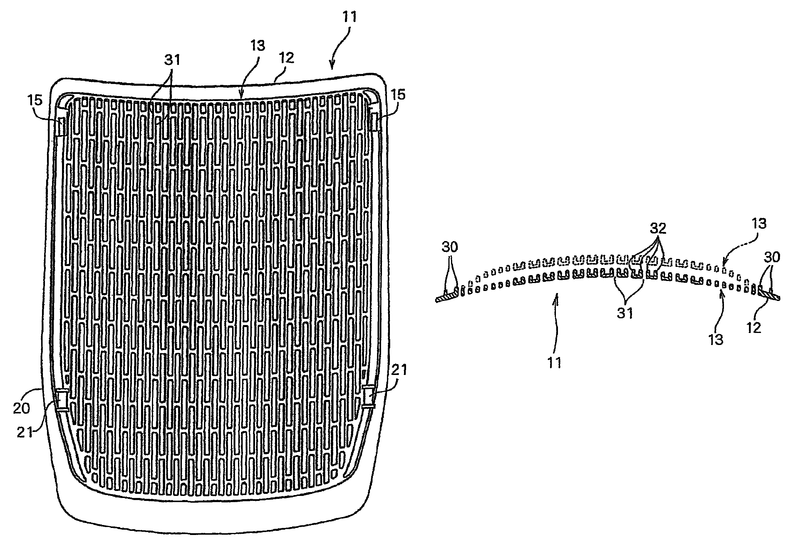 Chair backrest device