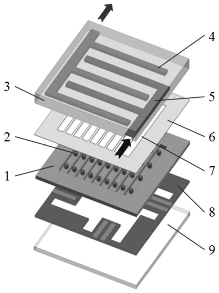 Electronic chip self-adaptive micro-channel cooling device and manufacturing method thereof