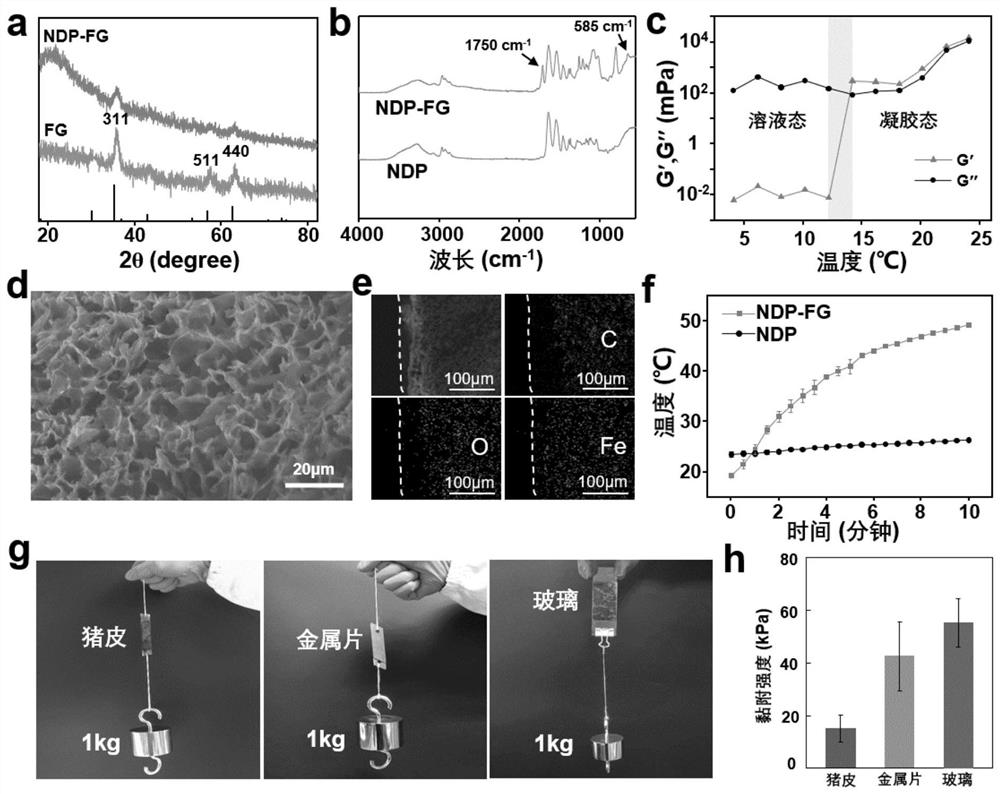 Thermal response magnetic hydrogel as well as preparation method and application thereof