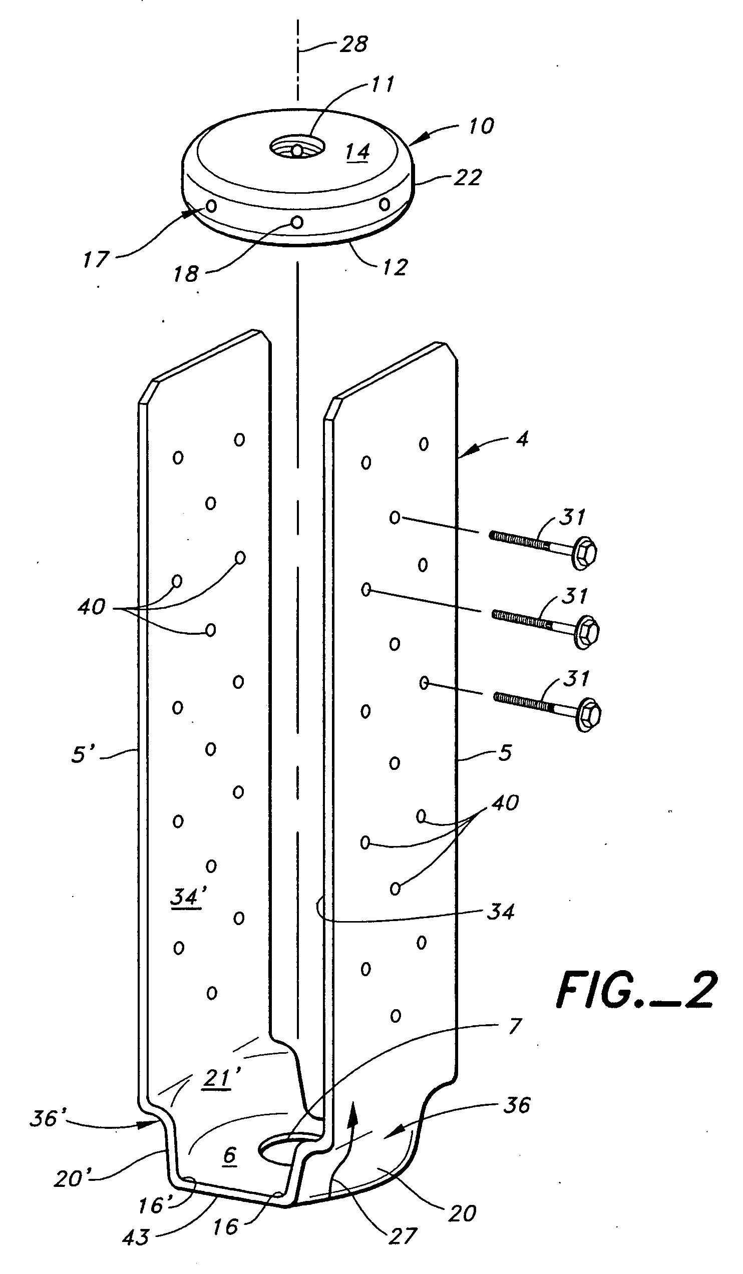 Concentric holdown connection