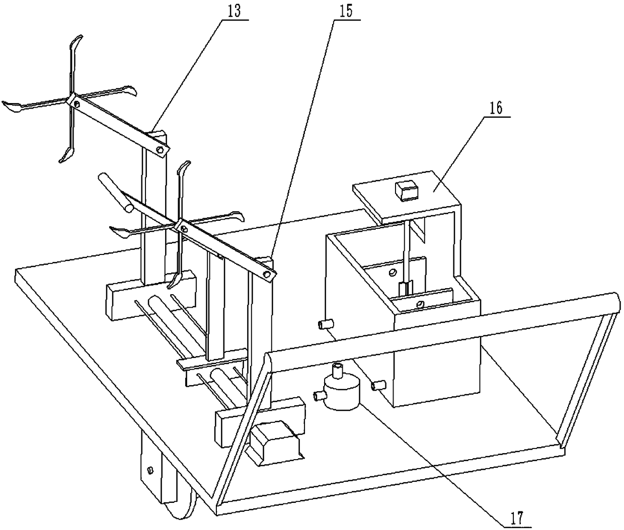 Multilayer grape vine insecticide spraying device