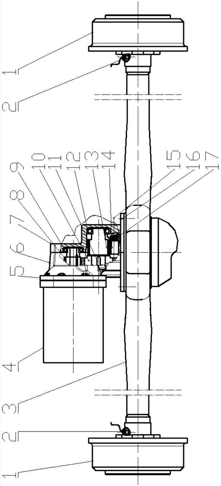 Axle assembly driven by new energy