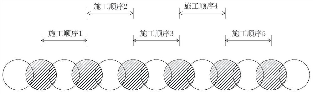 Construction method of mixing pile wall