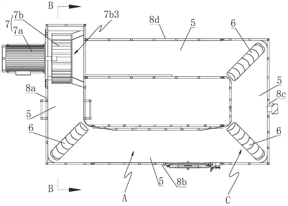 Flow guide component for sand dust test boxand circulating air duct system