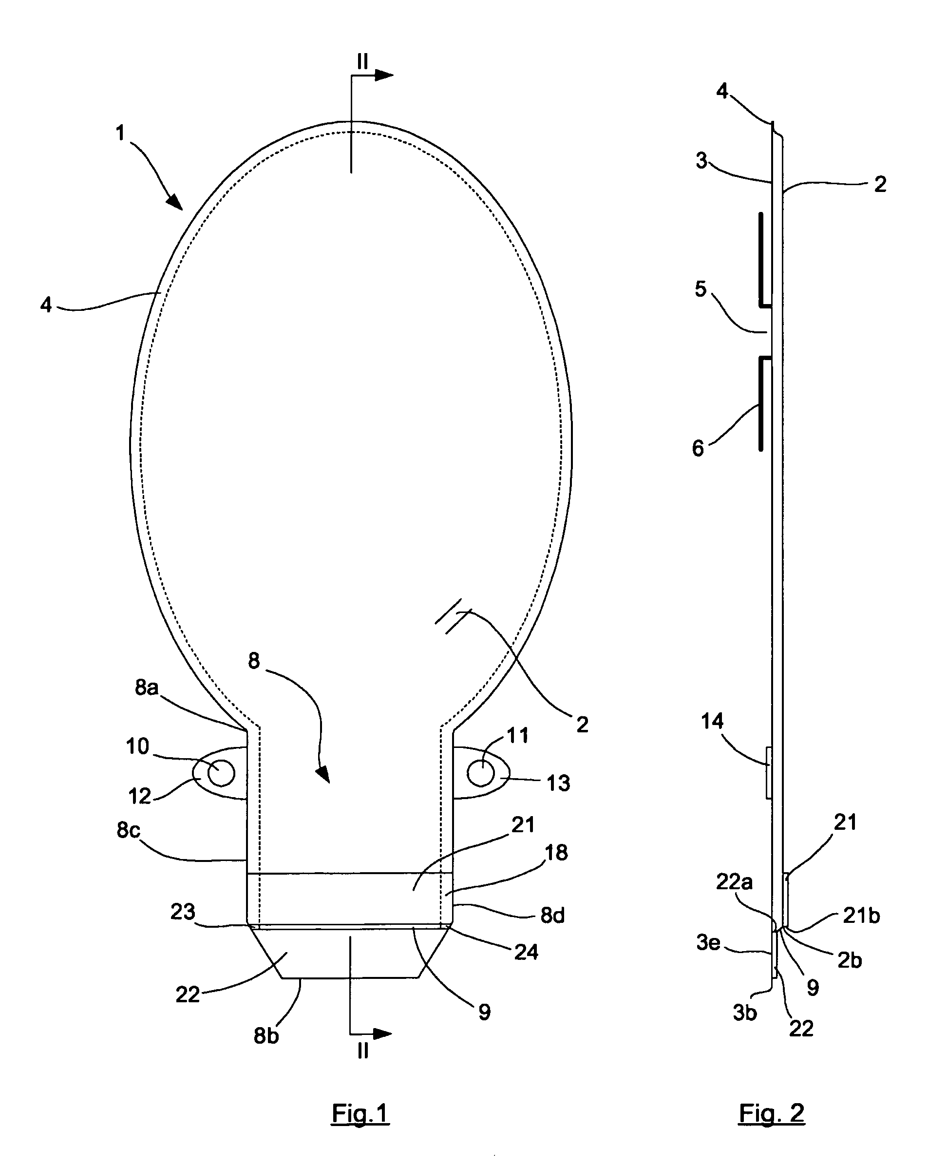 Collecting Bag Having Closure Provided with a Chamfer