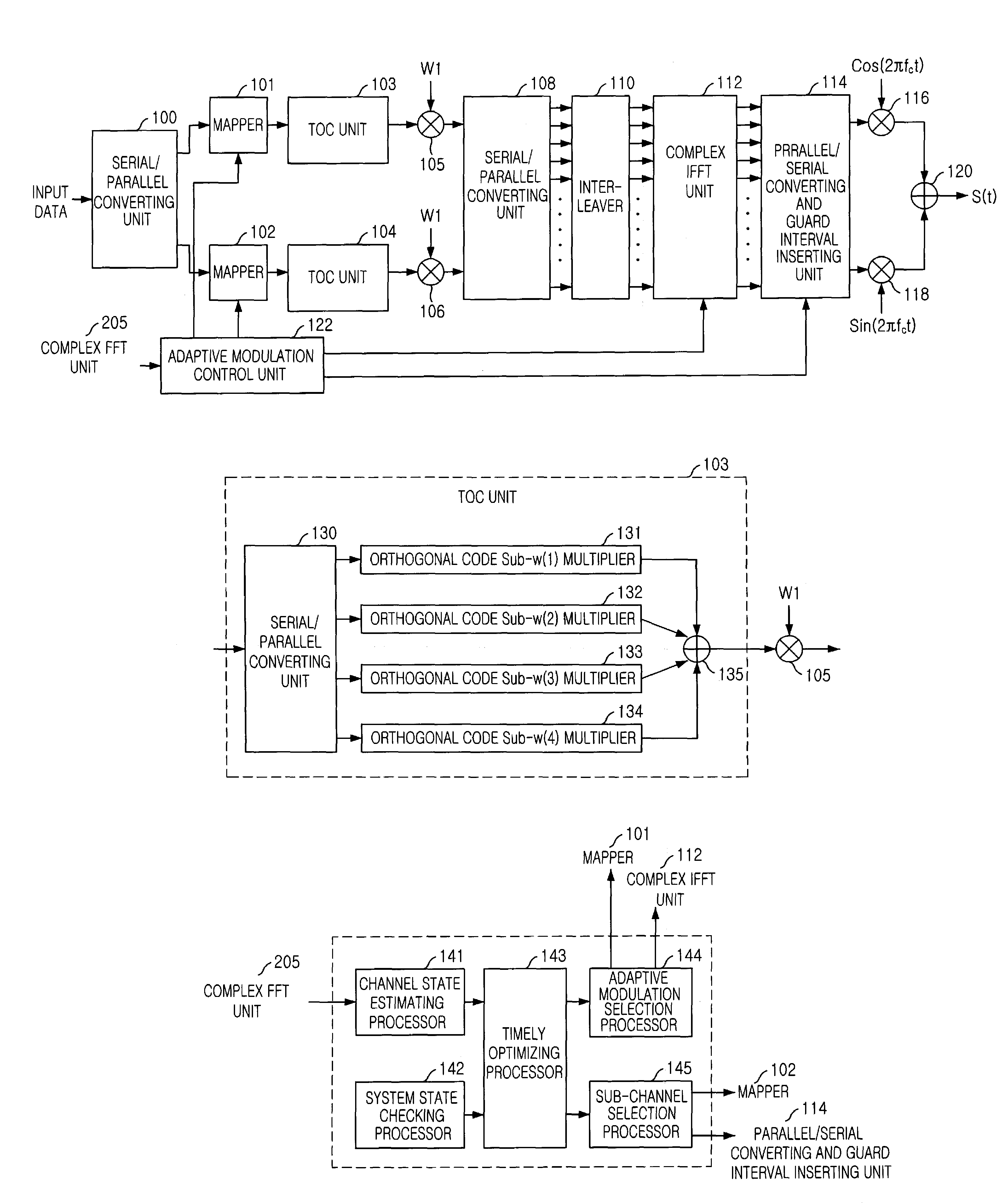 Apparatus for transmitting and receiving signal using orthogonal codes and non-binary values in CDMA/OFDM system and method thereof