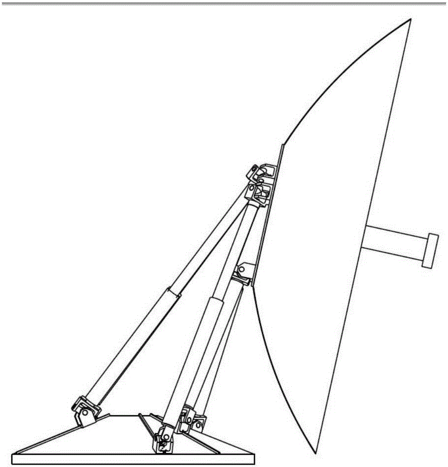 Parallel type six-freedom-degree redundant driving antenna structural system