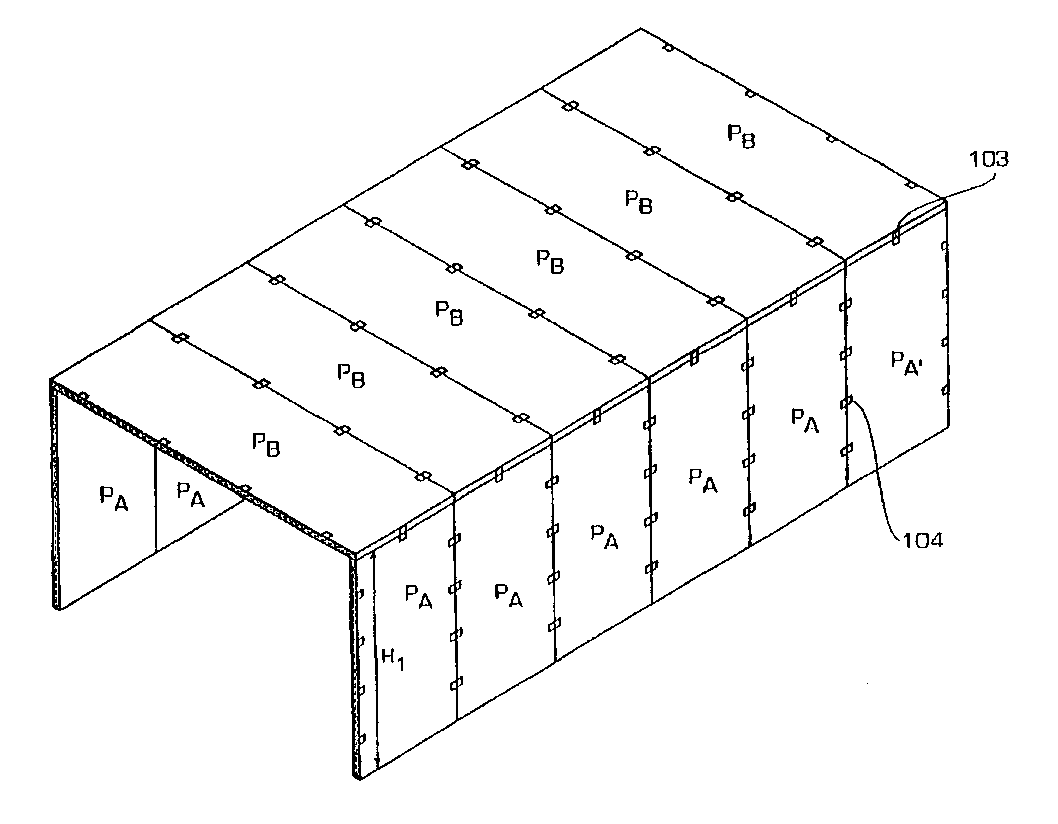 Modular oven, panel assembly and method of assembling the same