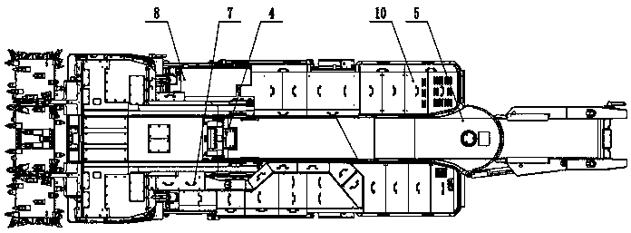 Continuous miner for open-pit mine end slope mining