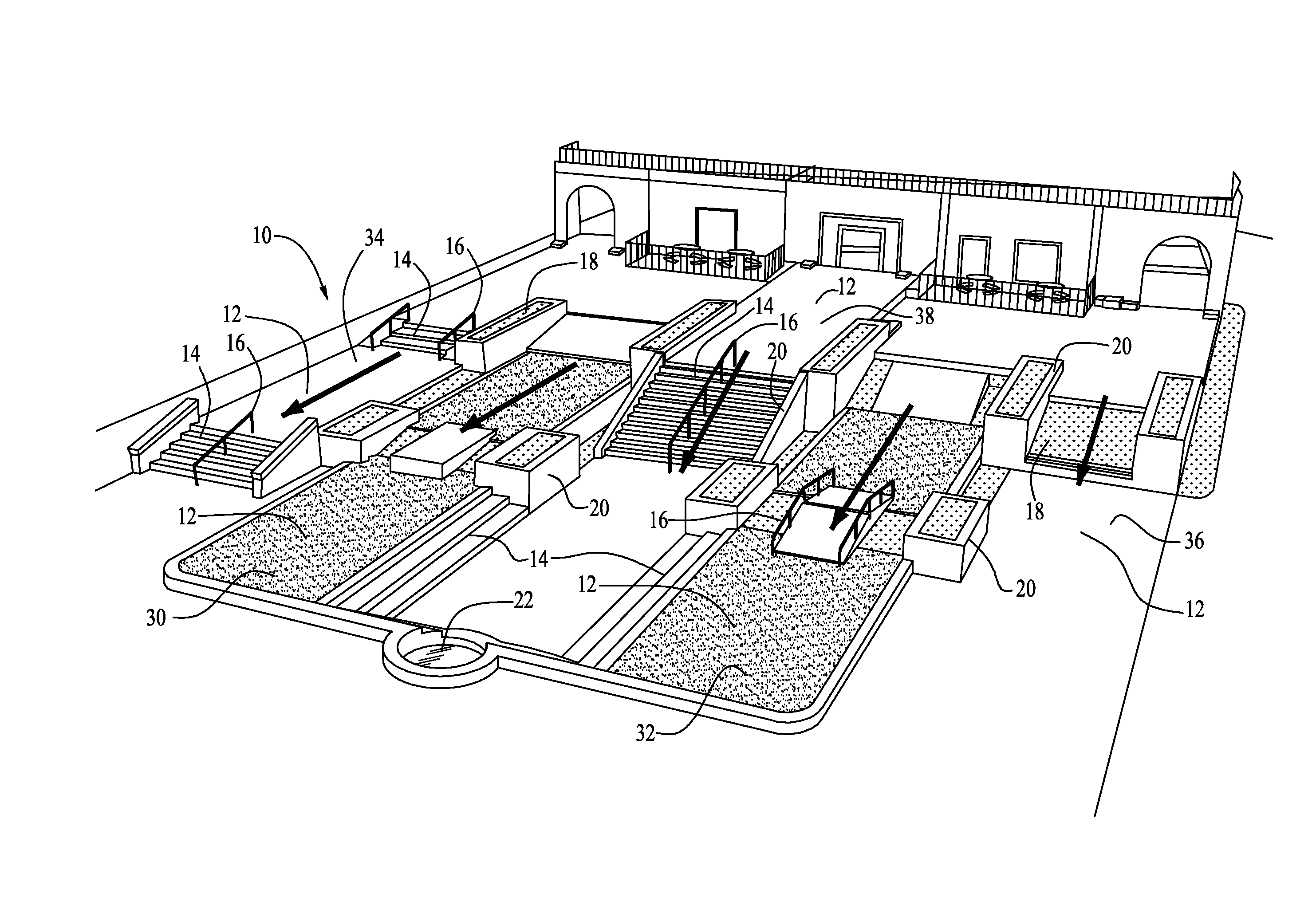 Skateboard arena and method of competition