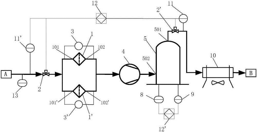 Deoxidation method and device for converter gas