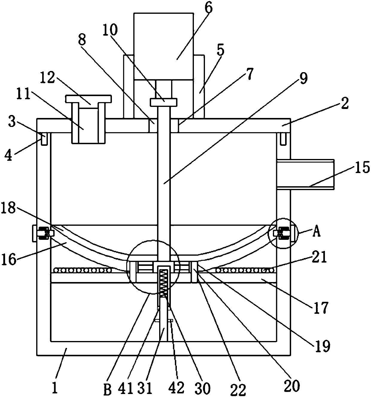 An easy-to-clean quick-frying device for pharmaceutical processing