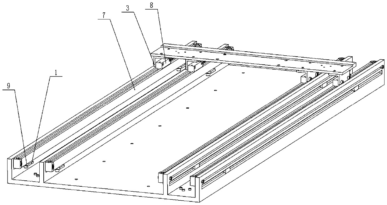 A grating ruler reliability test bench and a reliability test method based on load spectrum