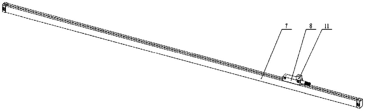 A grating ruler reliability test bench and a reliability test method based on load spectrum