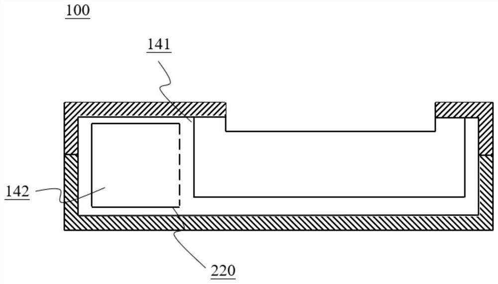 Partition device for fixing acoustic reinforcement and assembly method and application thereof