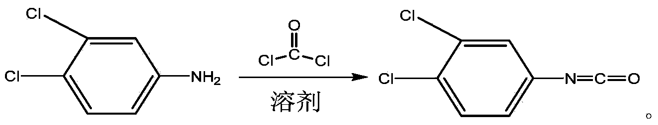 Method for continuously preparing 3,4-dichlorophenyl isocyanate