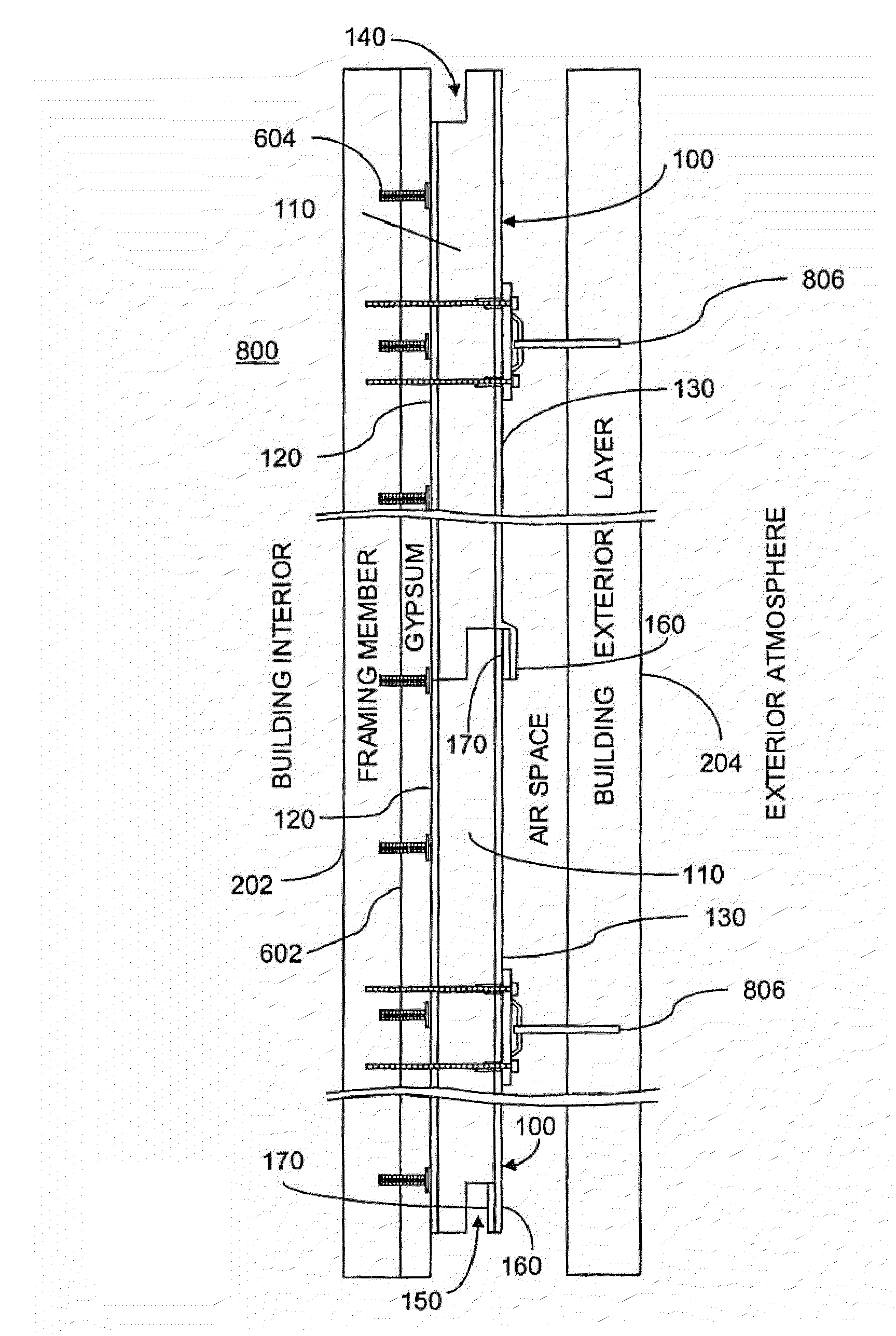 Insulation board with air/rain barrier covering and water-repellent covering