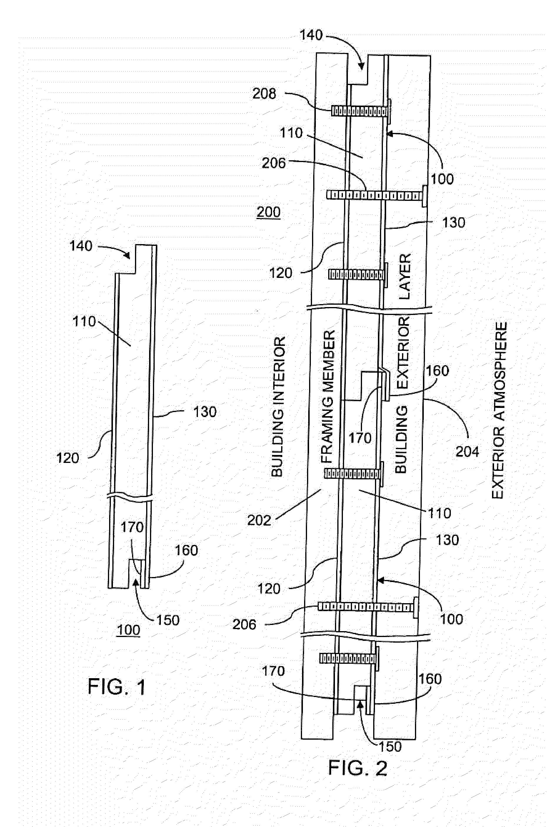 Insulation board with air/rain barrier covering and water-repellent covering