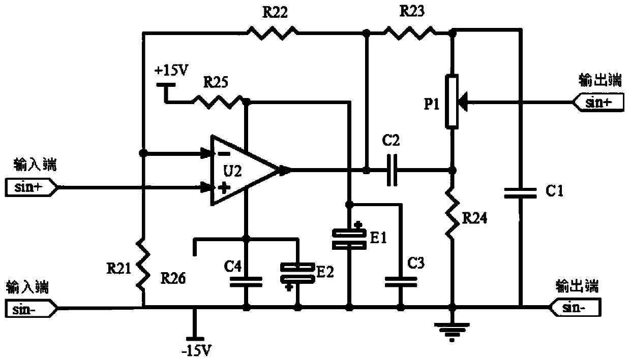 Device for improving signal to noise ratio of inductosyn signal