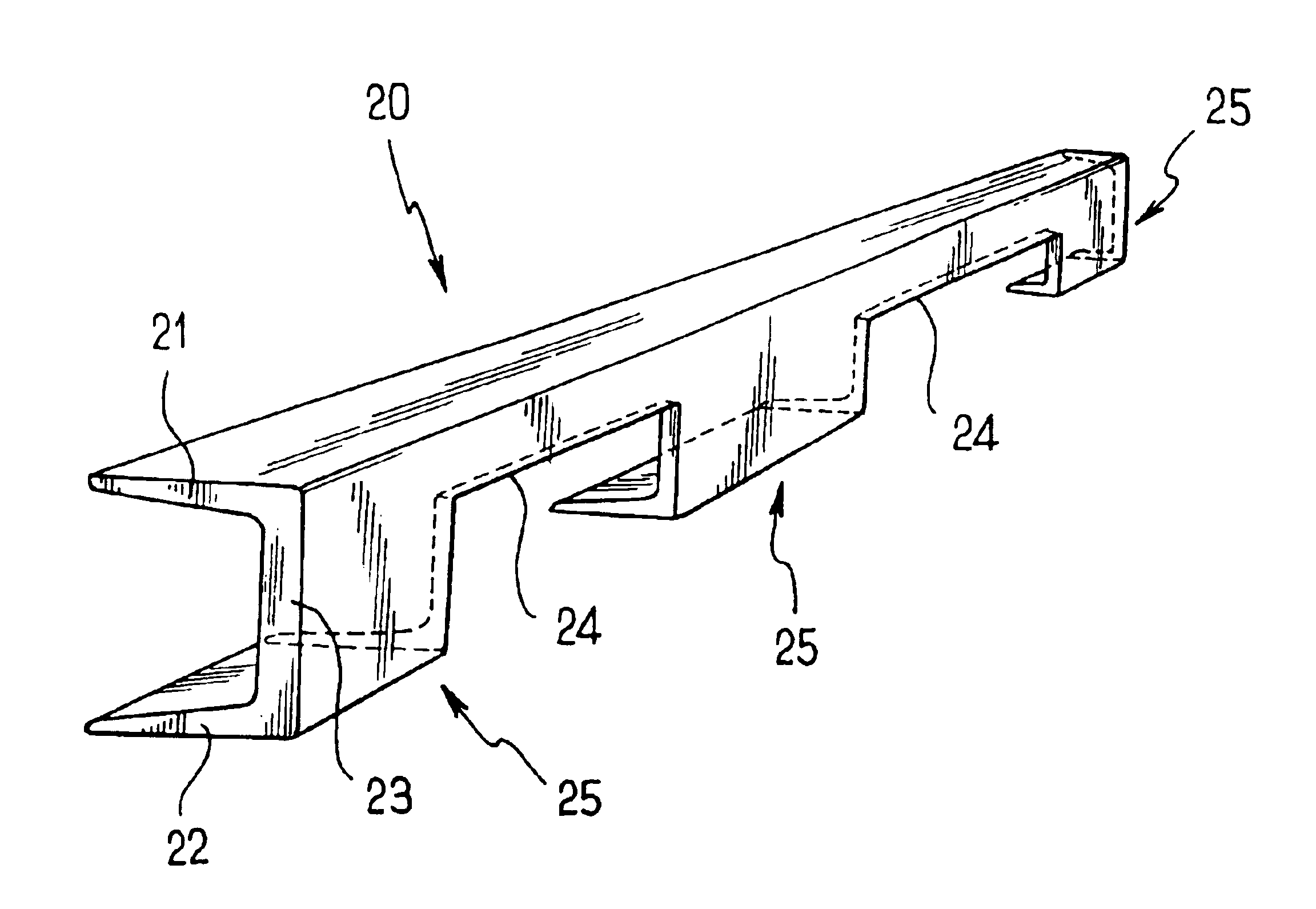 Part made of recycled thermoplastic material, a corresponding method of manufacture, and a pallet comprising at least one bar of this type