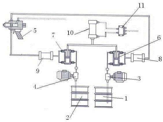 Polyurethane spraying device