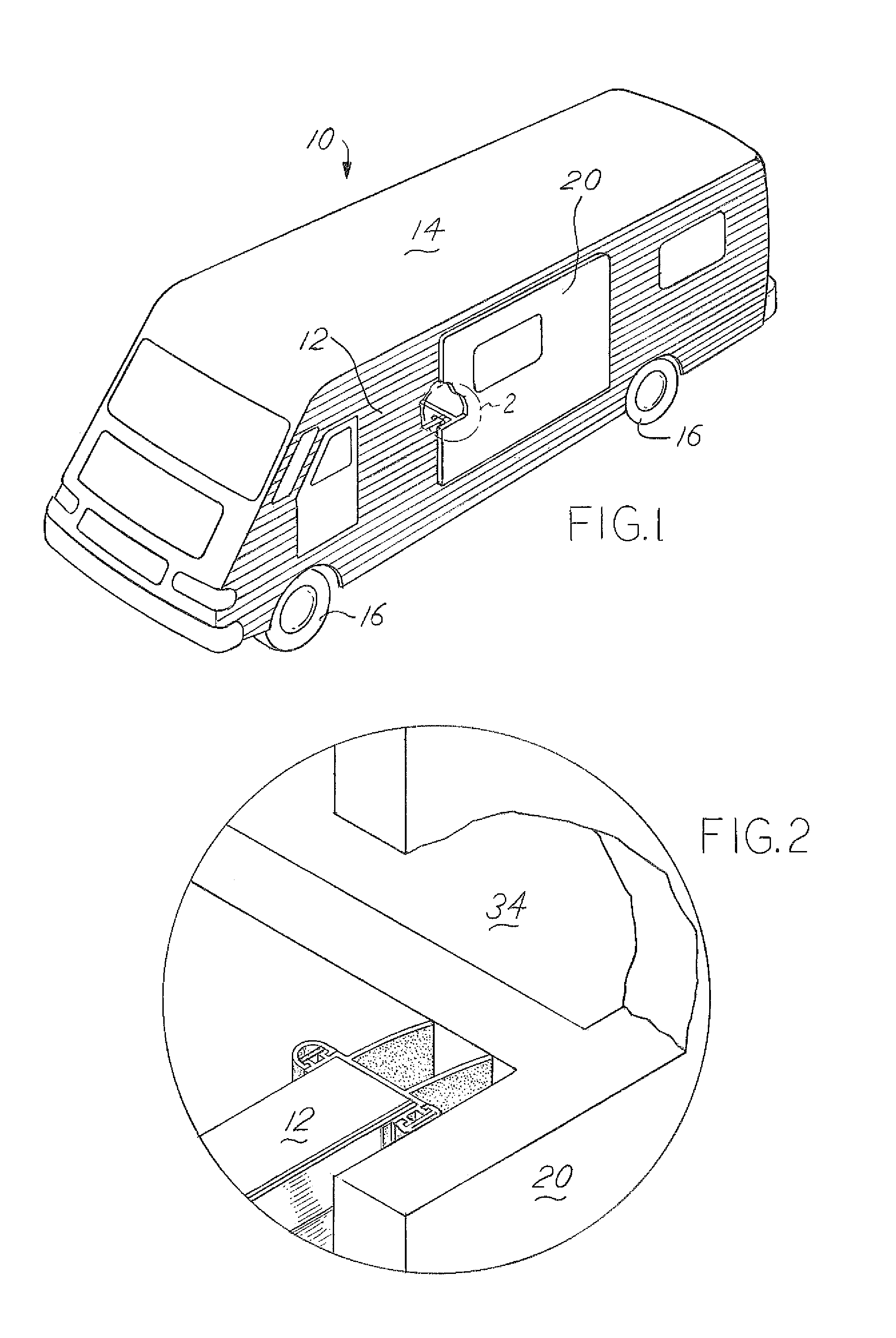 Edge seal with sidewall seal