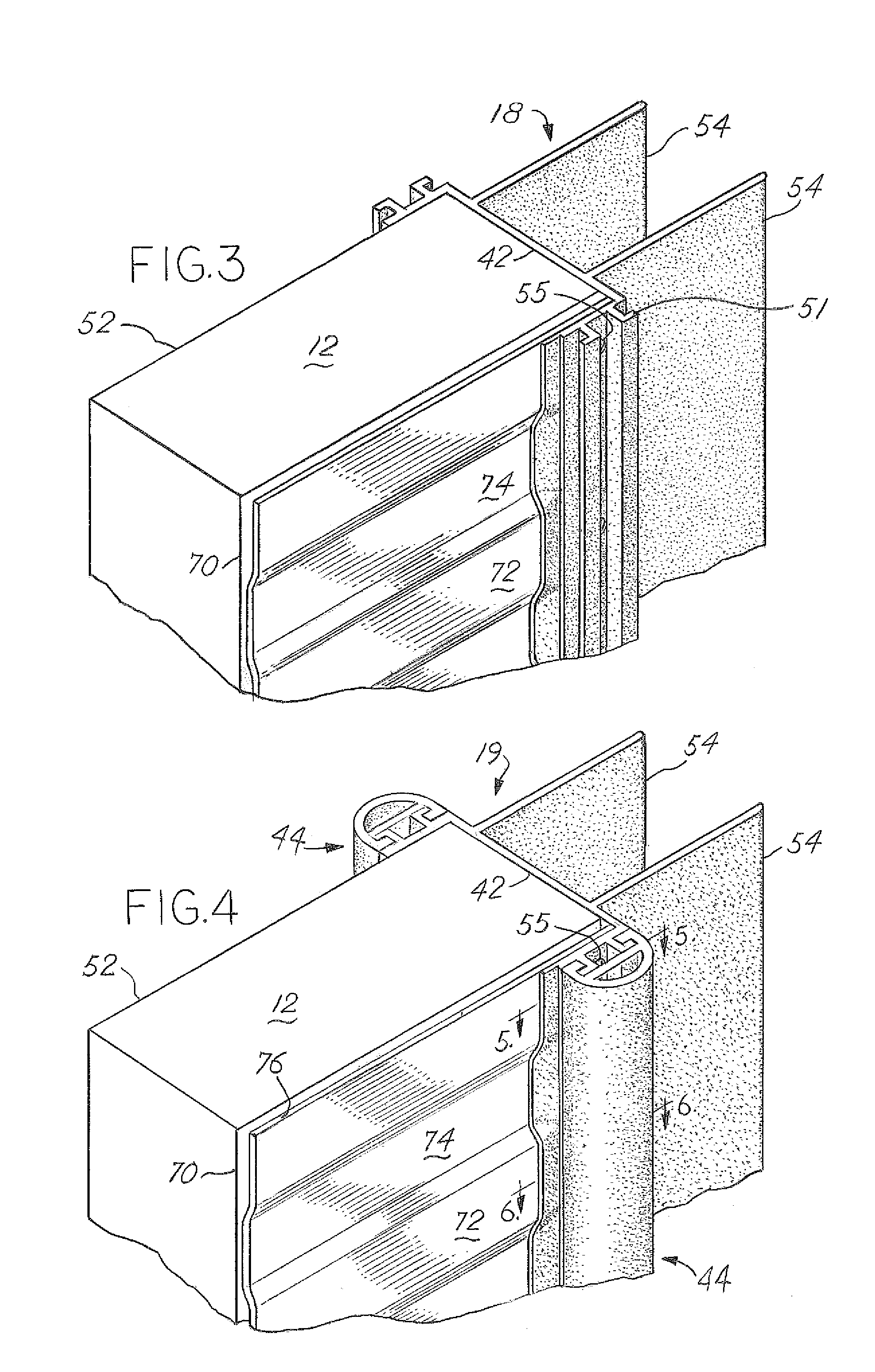 Edge seal with sidewall seal