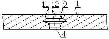 Upright inserted high-voltage line maintaining ladder