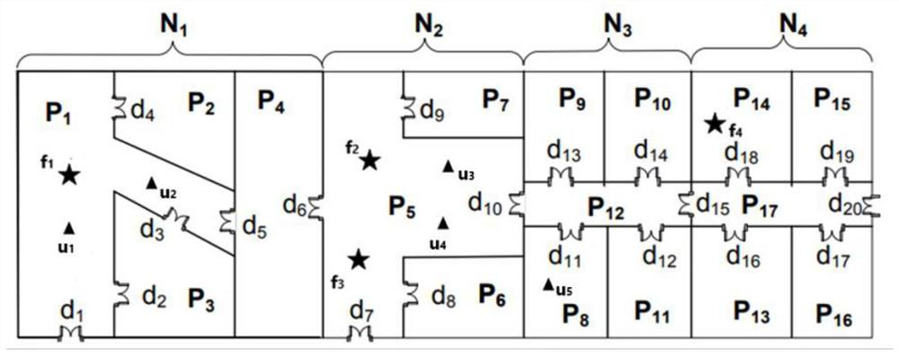 Indoor space reverse k neighbor query method and application thereof