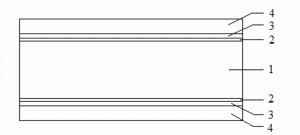 Plastic-coated wooden building template and preparation method thereof