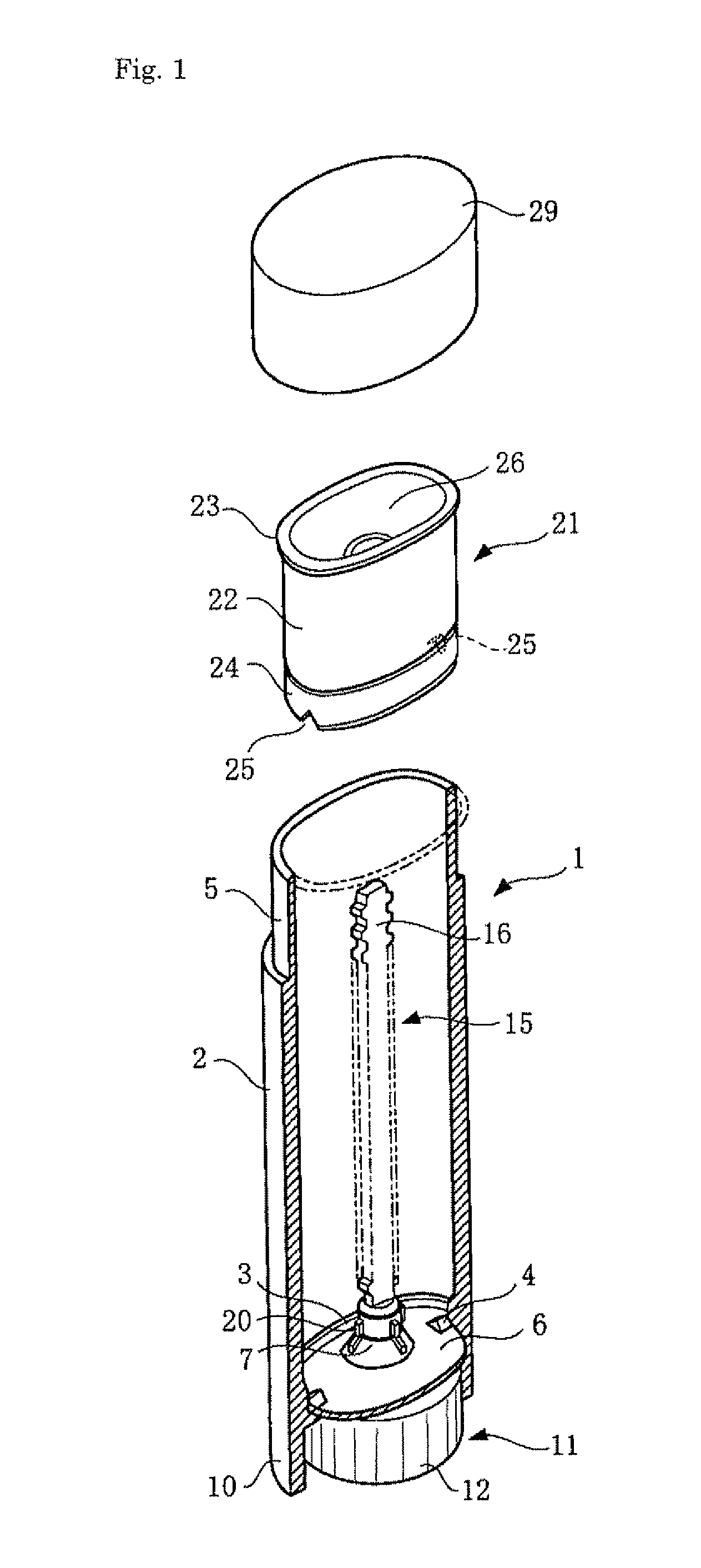 Twistable container for elevating a solid stick