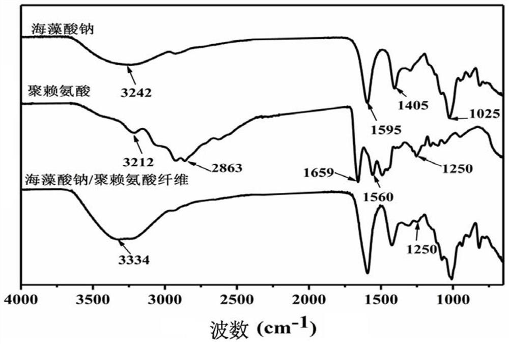 A size-controllable sodium alginate/polylysine self-assembled fiber