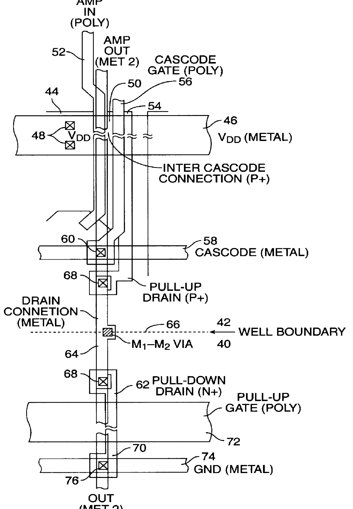 Sense amplifier for high-density imaging array