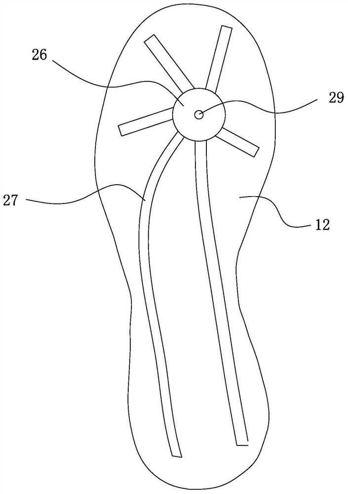 A kind of rotating non-slip children's sole