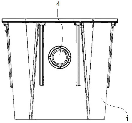 Integrally-formed high-molecular plastic oil-water separator and mold