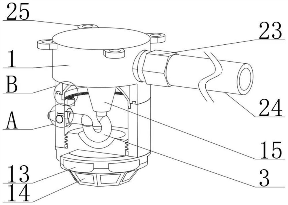 Environment-friendly wood structure building automatic fire fighting device